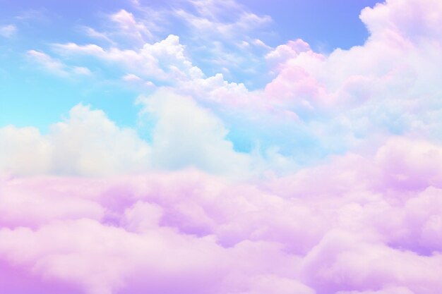パステル色の夢のような雲の景色