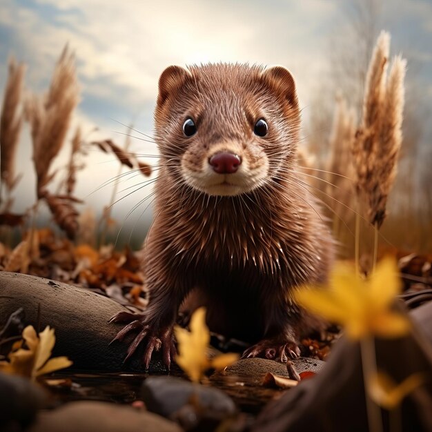 Dreamy Ferret A Photorealistic Representation Of A Cute And Expressive National Geographic Photo