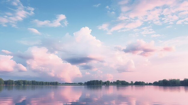 夢のようなふわふわの空の背景