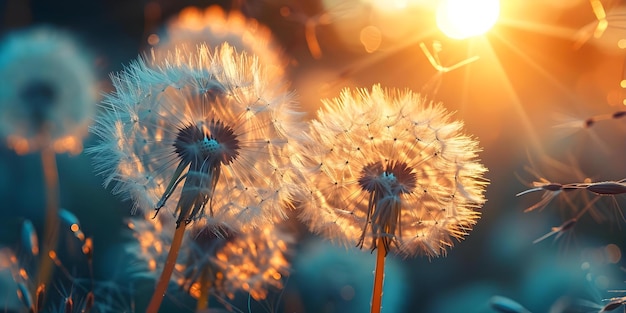 Dreamy Gentle Dandelion Petals Against a Natural Backdrop Concept Nature Photography Magical Moments Soft and Serene Flora and Fauna