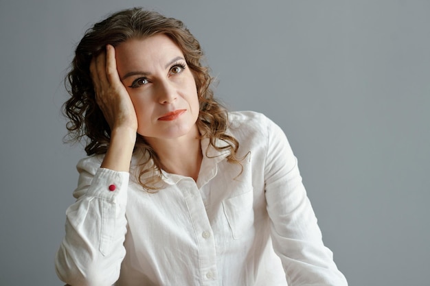 dreamy mature woman