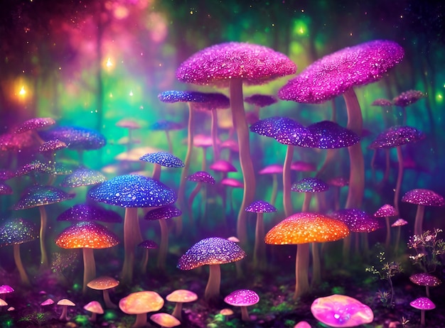 Иллюстрации Dreamy Mushroom Загружаемые иллюстрации с сюрреалистичной атмосферой