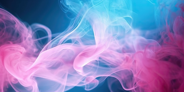 Photo dreamy pastel teal and pink smoke on abstract background cloud and fog glowing color steam wallpaper