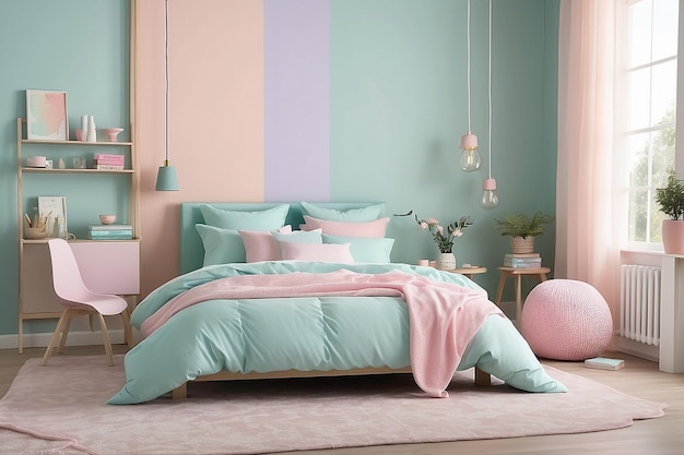 Photo dreamy pastels use soft pastel colors to create a dreamy and soothing ambiance