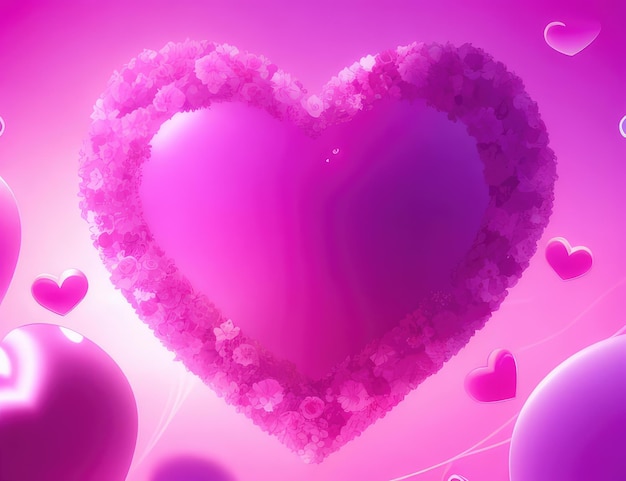 A dreamy pink heart wallpaper