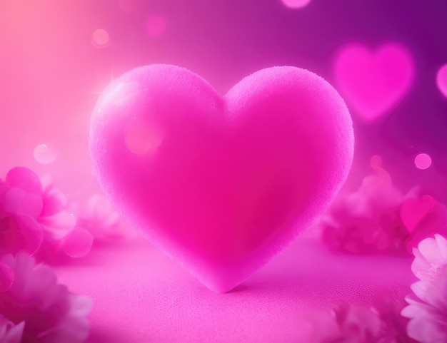 A dreamy pink heart wallpaper