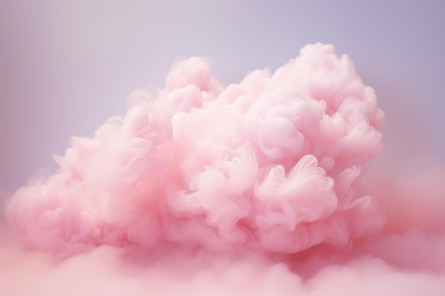 Photo dreamy pink soft cloud generate ai