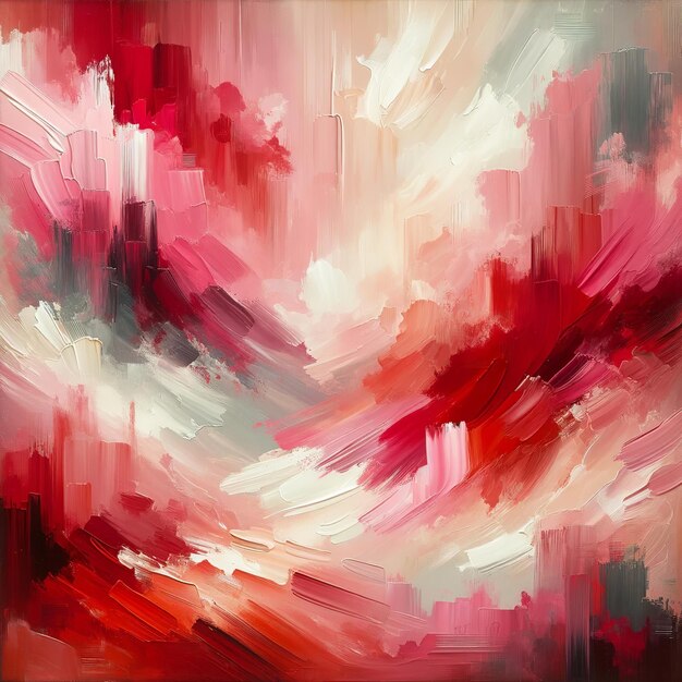 Dreamy Red amp Pink Strokes An Artistic Canvas for Valentine's Messages