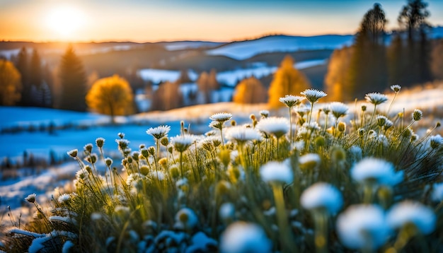 A dreamy rural landscape filled with tranquility