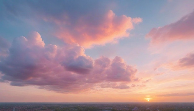 Dreamy sky pink and orange