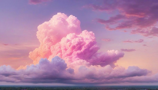 Dreamy sky pink and purple