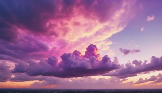 Dreamy sky pink and purple