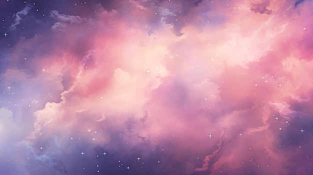 Dreamy space background delicate pink nebula