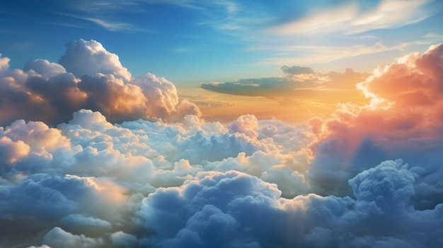 Dreamy sunset clouds in highdefinition stock photo