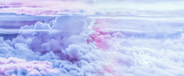 Photo dreamy surreal sky as abstract art fantasy pastel colours background for modern design