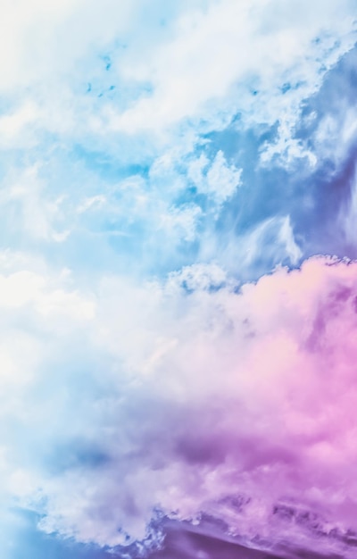 Dreamy surreal sky as abstract art fantasy pastel colours background for modern design