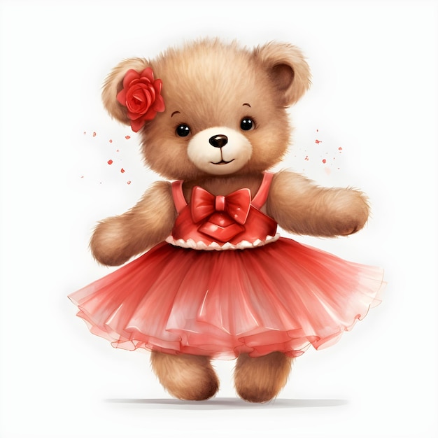 Dreamy teddy dance art