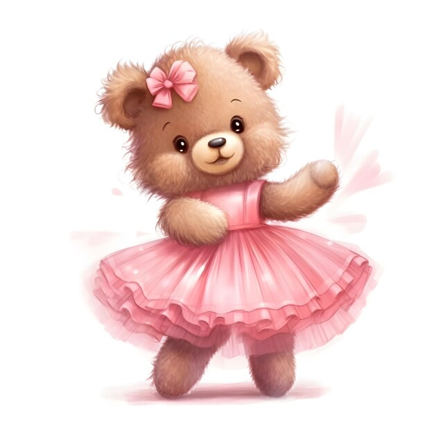 Dreamy teddy dance art