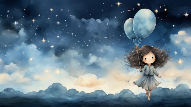 Dreamy Watercolor Illustration for a Storybook