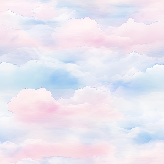 Dreamy watercolor sky with soft pastel hues