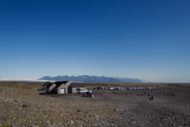 Foto dreki hut en kampeerruimte landschapsfoto