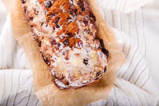 Foto dresdnen stollen è una torta tradizionale tedesca