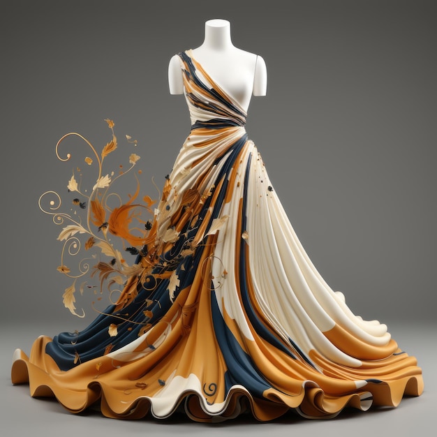 꽃무늬가 있는 천으로 만든 드레스