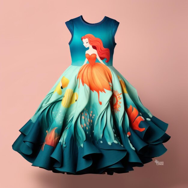 Disney Princess Ariel The Little Mermaid Pink Ballgown Tutu Dress –  EverAfterTutuCo