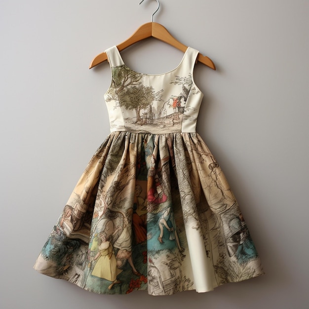 a dress that has a picture of a girl on it