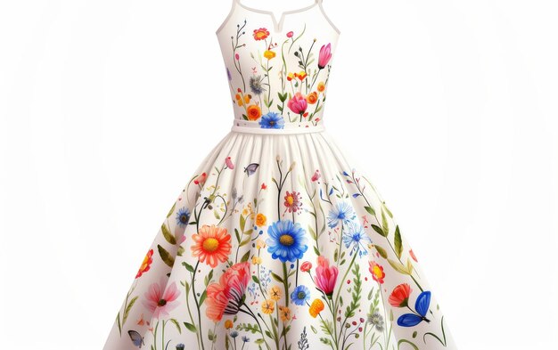 Photo dress with flower pattern