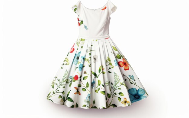 Photo dress with flower pattern