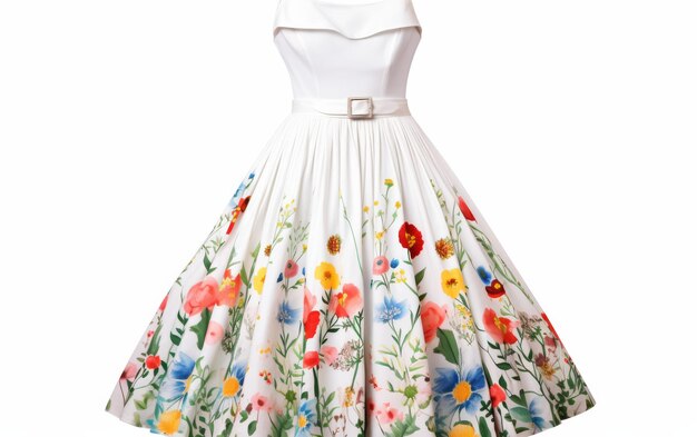 Photo dress with flower pattern