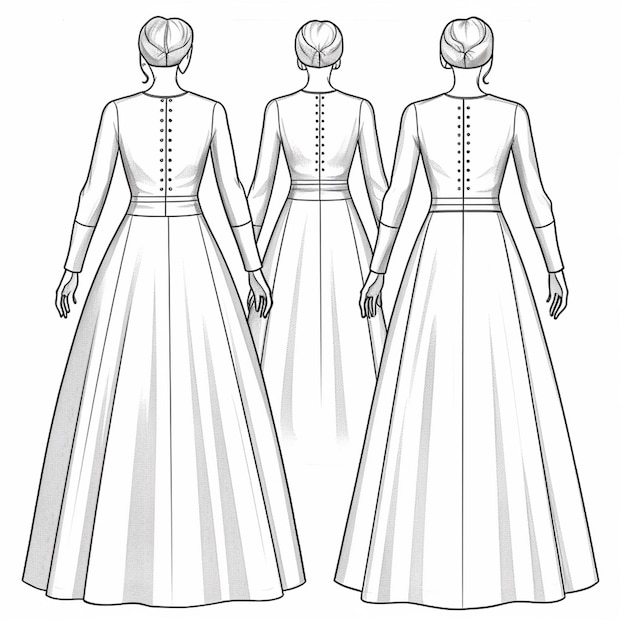 Premium AI Image | A dress with a pattern of the back of the dress