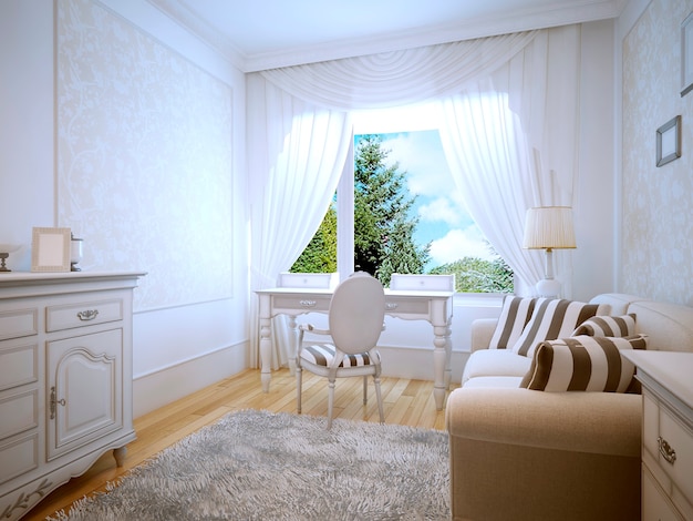 Dressing table in provence bedroom