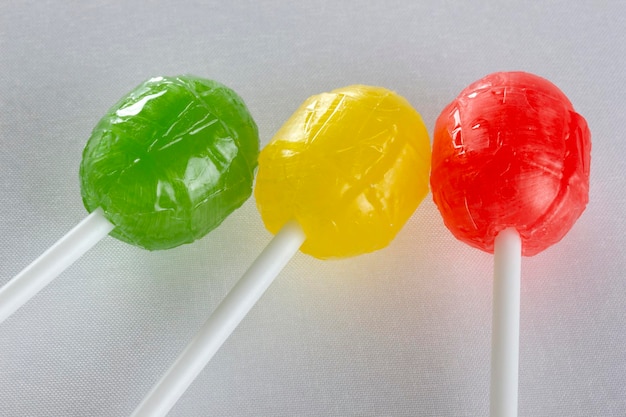 Drie Lolipops Groen Geel Rood