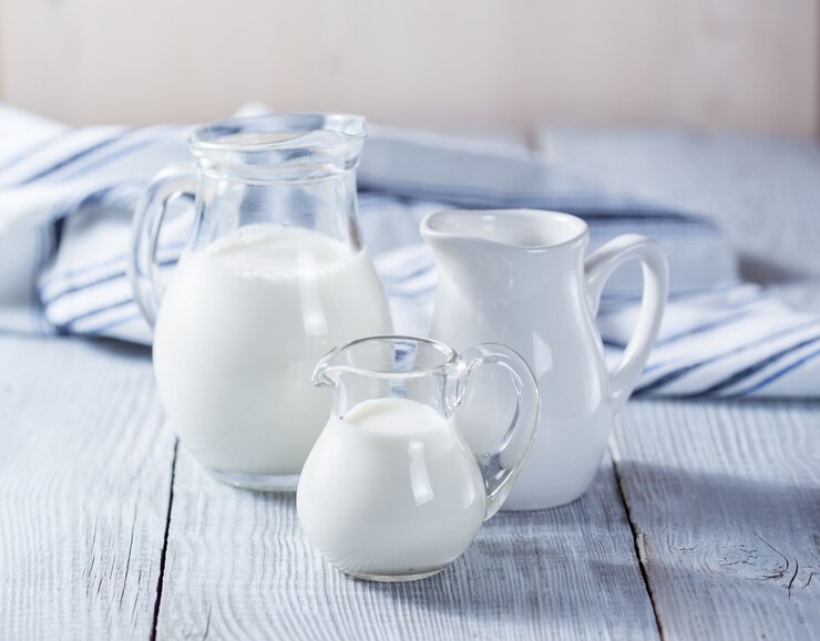 Drie melkpotten