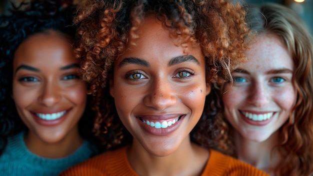 Drie vrouwen staan samen Generatieve AI