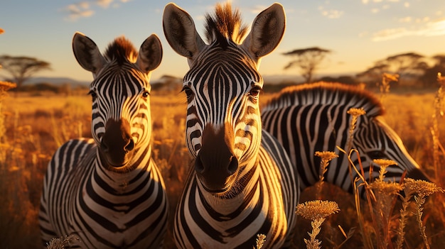 Drie Zebra's betrapt op het tonen van liefde