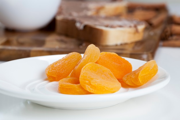 dried apricots and  chocolate butter