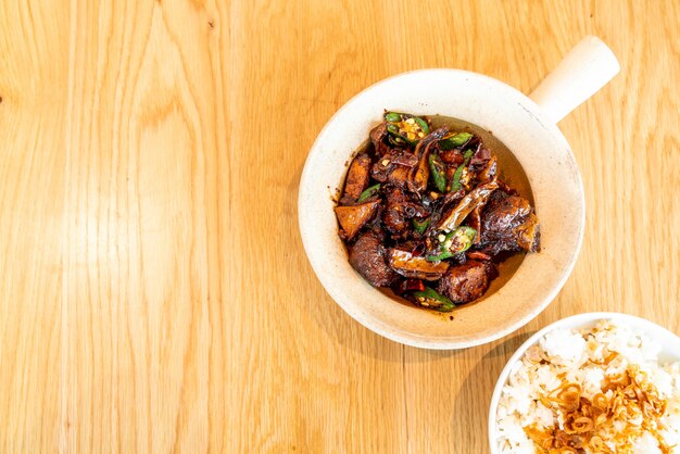 dried bak kut teh with rice