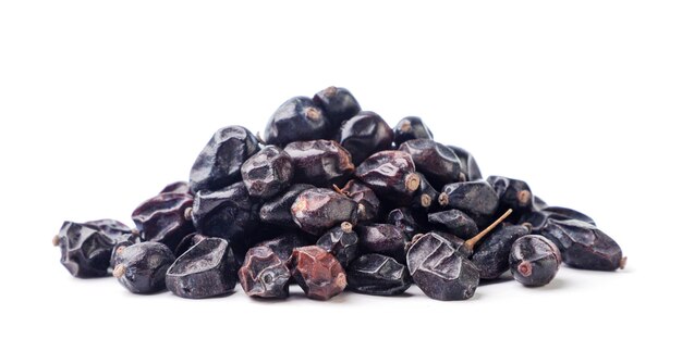 Dried barberry closeup on a white background Isolated