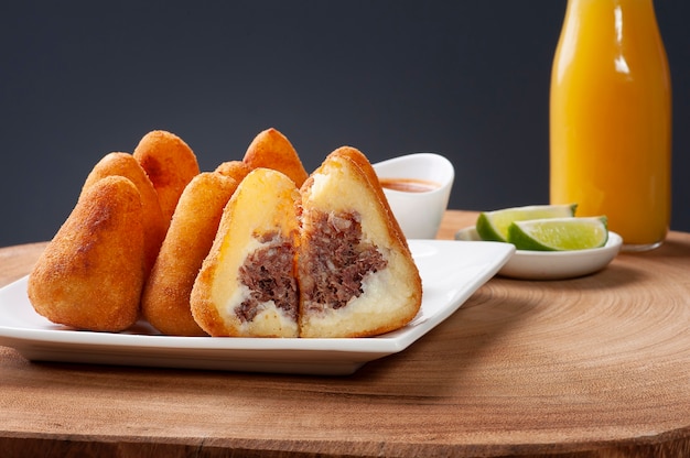 Dried beef coxinha