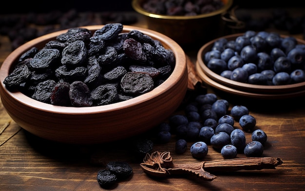 Dried Blueberries and Prunes