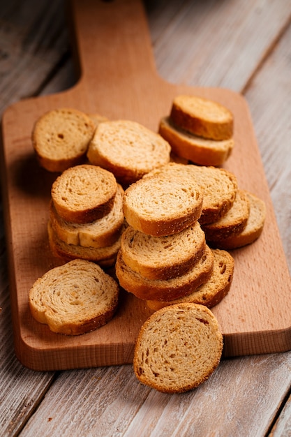 Dried bread crackers  