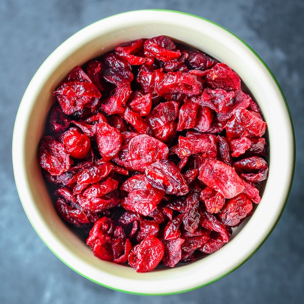 Dried cherry or cranberry sweet berries