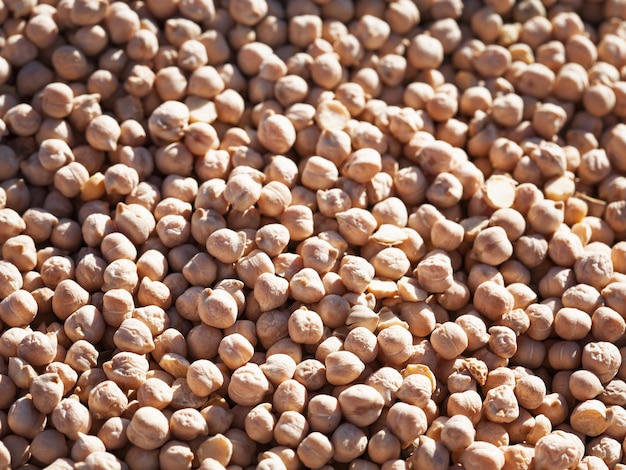 Dried chickpeas at a farmers market