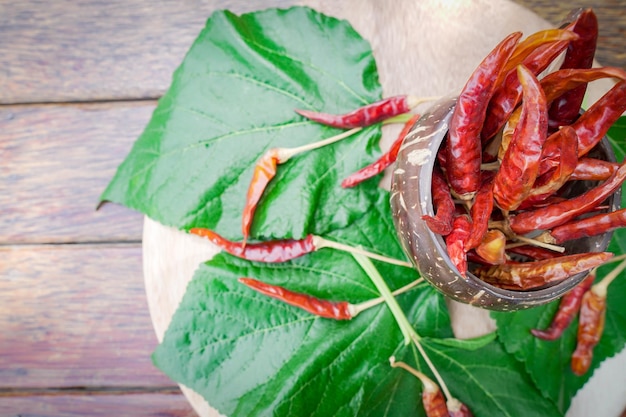 Dried chili, organic product from Thailand.