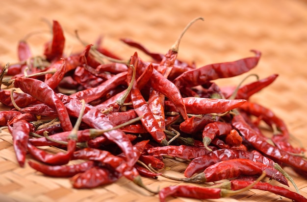 Dried Chili on table