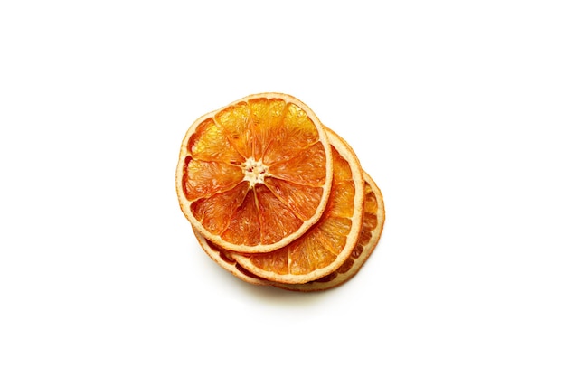 Dried citrus fruit isolated on white