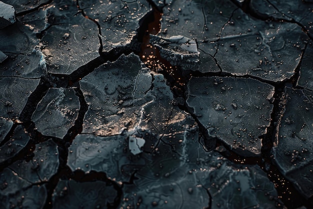Dried and Cracked ground
